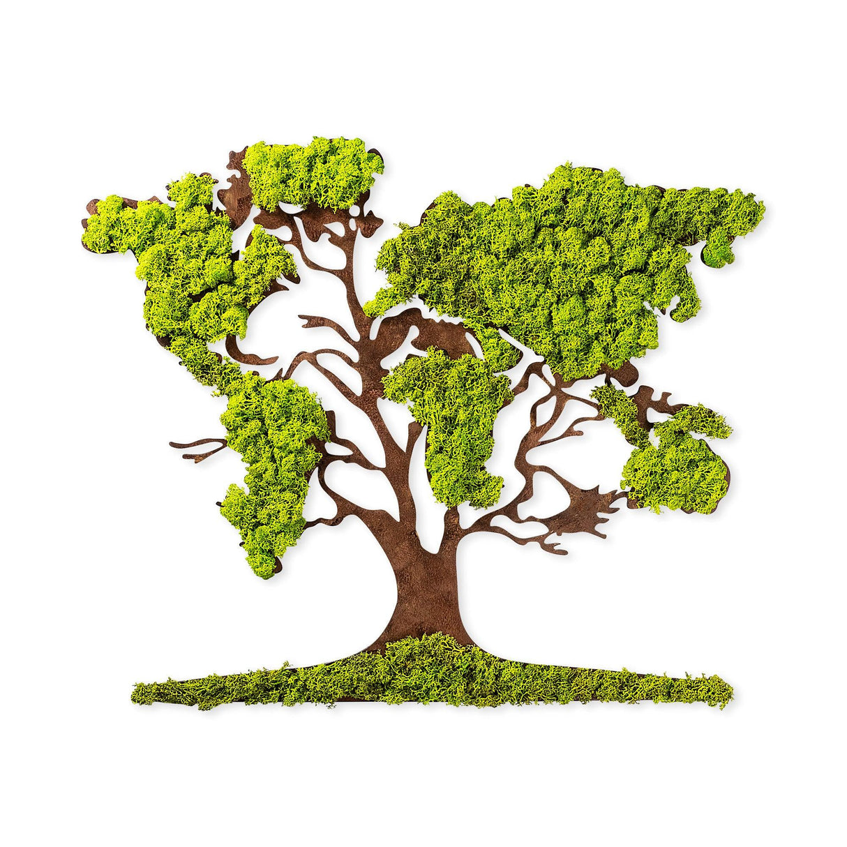 Accesoriu decorativ de perete Tree 2, Verde, 59x71 cm