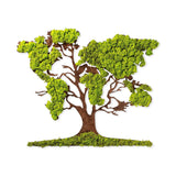 Accesoriu decorativ de perete Tree 2, Verde, 59x71 cm
