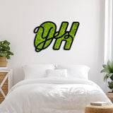 Decorațiune de perete din lemn Moss - Oh Yes, Verde, 52x76x1 cm