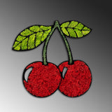 Decorațiune de perete din lemn Moss - Cherry, Roșu - Verde, 40x42x1 cm