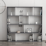 Bibliotecă Hodbi, Alb - Antracit, 145x25x145 cm
