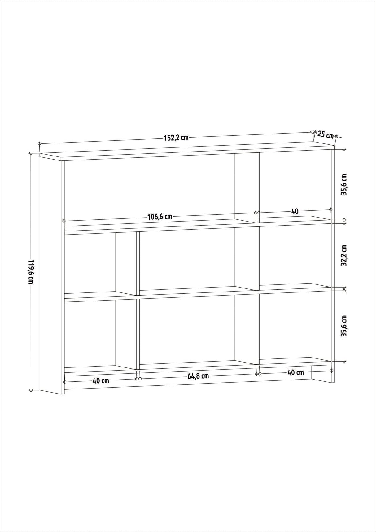 Bibliotecă Lavina, Diverse culori, 152x25x120 cm - Alb | SKU: 935CMN1119 | Bibliotecă Lavina, 152x25x120 cm, varianta Alb, produs pentru amenajarea locuinței, disponibil online în România la CasaMob