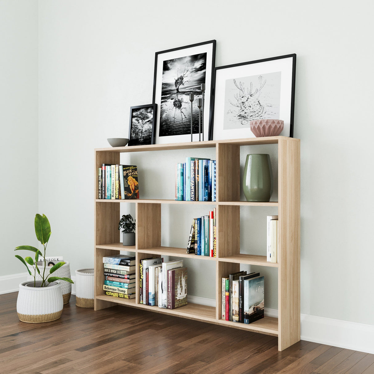 Bibliotecă Lavina, Diverse culori, 152x25x120 cm - Stejar | SKU: 935CMN1120 | Bibliotecă Lavina, 152x25x120 cm, varianta Stejar, produs pentru amenajarea locuinței, disponibil online în România la CasaMob