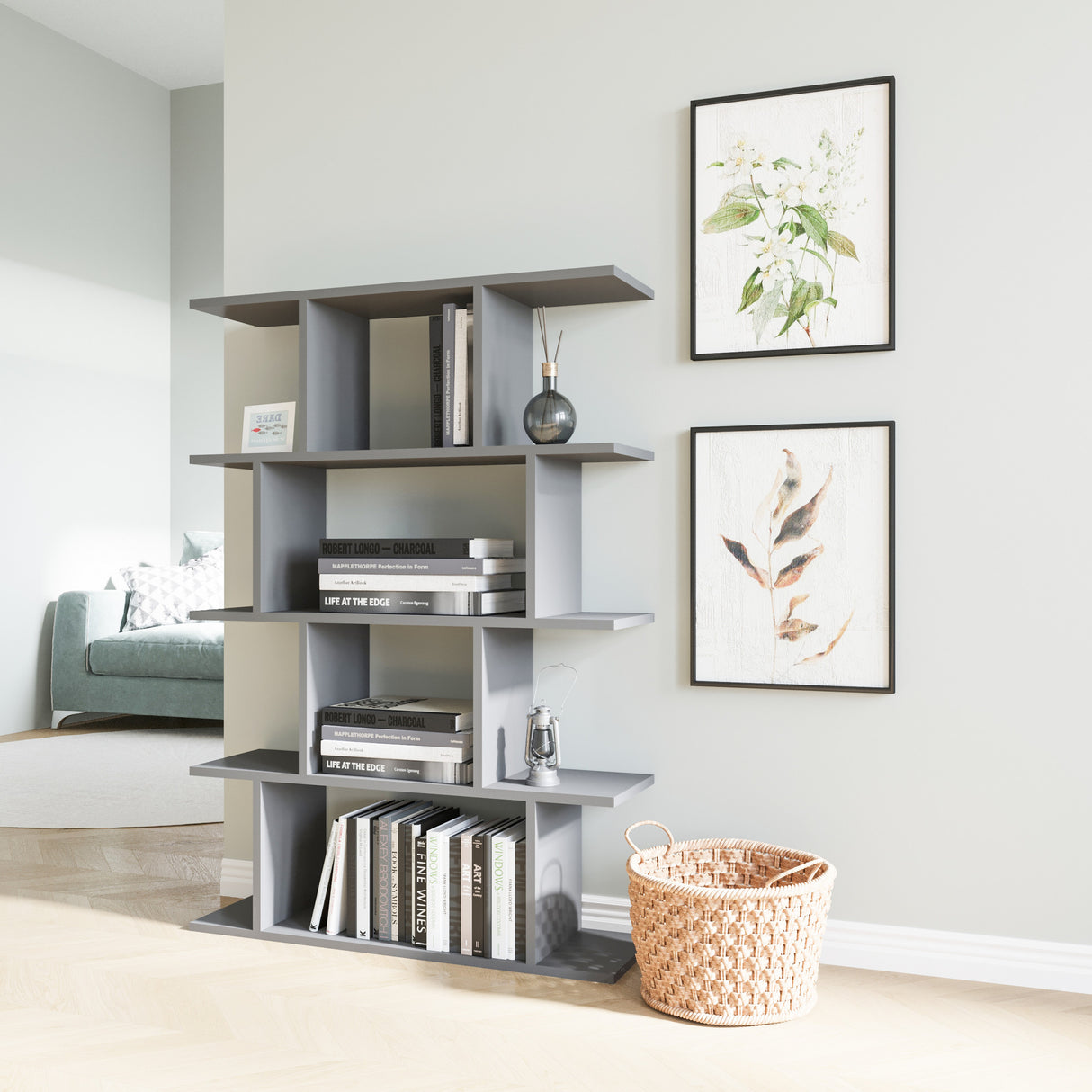 Bibliotecă Harmon, Diverse culori, 90x25x127 cm - Antracit | SKU: 935CMN1130 | Bibliotecă Harmon, 90x25x127 cm, varianta Antracit, produs pentru amenajarea locuinței, disponibil online în România la CasaMob