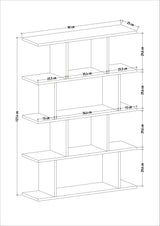 Bibliotecă Harmon, Diverse culori, 90x25x127 cm - Antracit | SKU: 935CMN1130 | Bibliotecă Harmon, 90x25x127 cm, varianta Antracit, produs pentru amenajarea locuinței, disponibil online în România la CasaMob