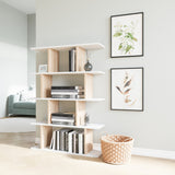 Bibliotecă Harmon, Diverse culori, 90x25x127 cm - Alb - Stejar | SKU: 935CMN1132 | Bibliotecă Harmon, 90x25x127 cm, varianta Alb - Stejar, produs pentru amenajarea locuinței, disponibil online în România la CasaMob