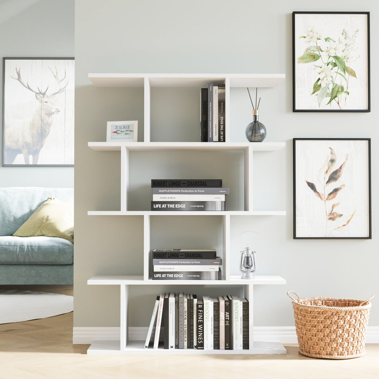 Bibliotecă Harmon, Diverse culori, 90x25x127 cm - Alb | SKU: 935CMN1133 | Bibliotecă Harmon, 90x25x127 cm, varianta Alb, produs pentru amenajarea locuinței, disponibil online în România la CasaMob