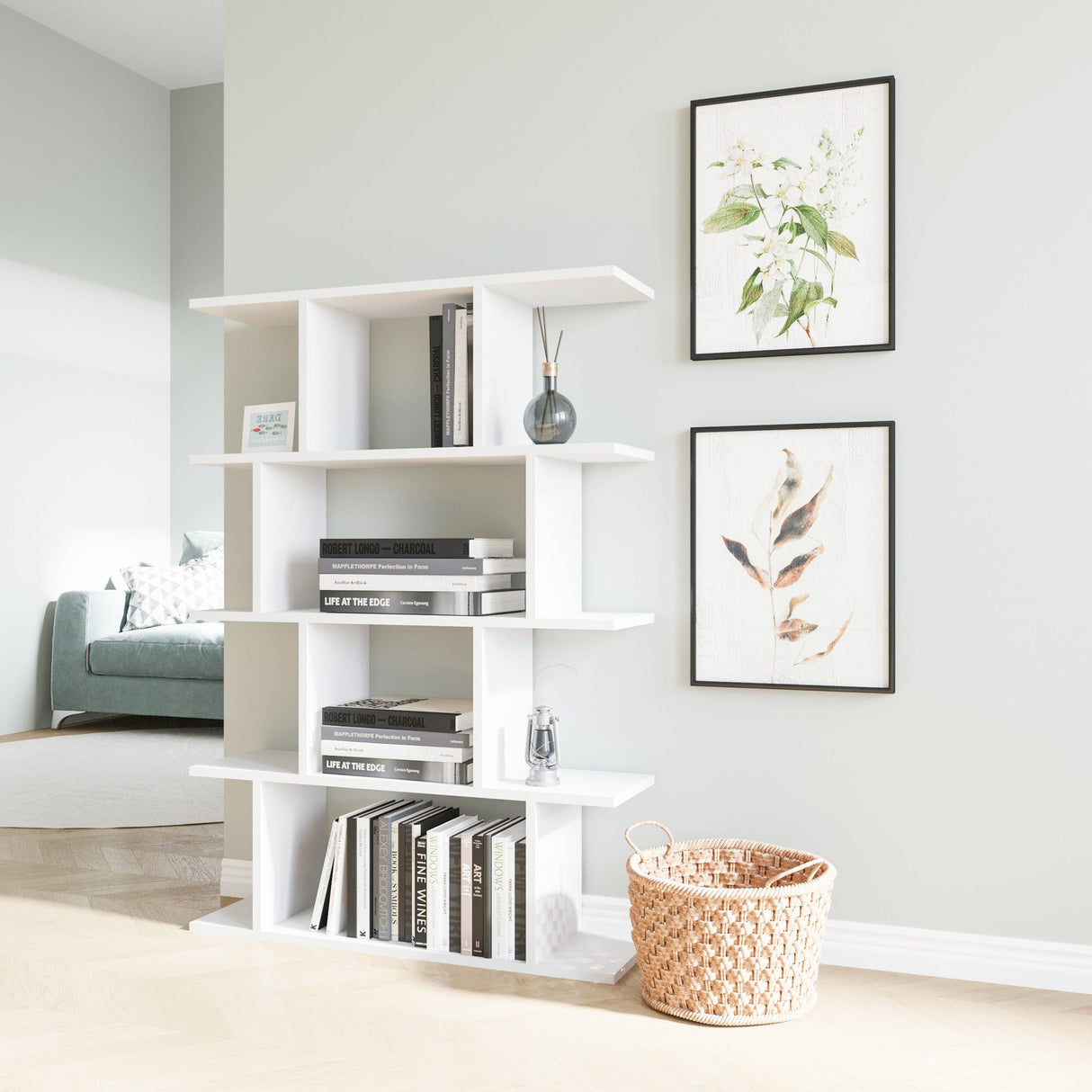 Bibliotecă Harmon, Diverse culori, 90x25x127 cm - Alb | SKU: 935CMN1133 | Bibliotecă Harmon, 90x25x127 cm, varianta Alb, produs pentru amenajarea locuinței, disponibil online în România la CasaMob