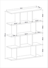 Bibliotecă Harmon, Diverse culori, 90x25x127 cm - Stejar | SKU: 935CMN1134 | Bibliotecă Harmon, 90x25x127 cm, varianta Stejar, produs pentru amenajarea locuinței, disponibil online în România la CasaMob
