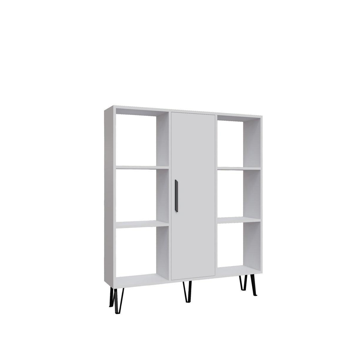 Bibliotecă Peoria, Alb, 120x25x142 cm