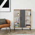 Bibliotecă Peoria, Stejar - Antracit, 120x25x141.6 cm, SKU 935CMN1140, imagine 1