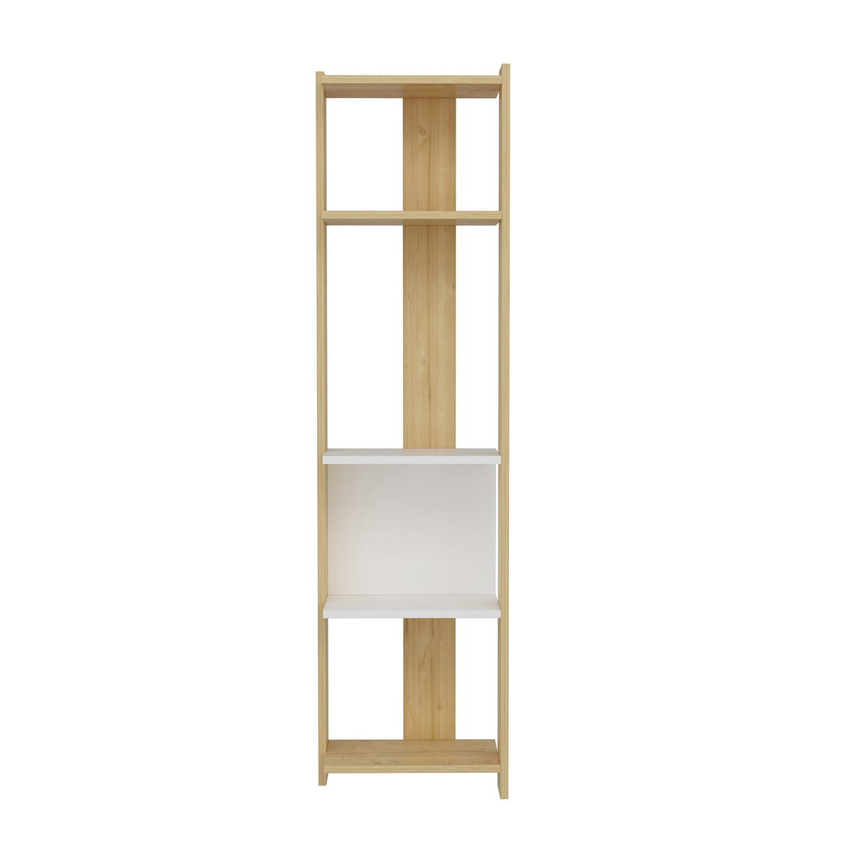 Bibliotecă Abis Narrow, Diverse culori, 44x27x165 cm - Stejar - Alb | SKU: 935CMN1150 | Bibliotecă Abis Narrow, 44x27x165 cm, varianta Stejar - Alb, produs pentru amenajarea locuinței, disponibil online în România la CasaMob