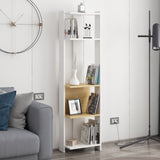 Bibliotecă Abis Narrow, Diverse culori, 44x27x165 cm - Alb - Stejar | SKU: 935CMN1151 | Bibliotecă Abis Narrow, 44x27x165 cm, varianta Alb - Stejar, produs pentru amenajarea locuinței, disponibil online în România la CasaMob