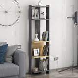 Bibliotecă Abis Narrow, Diverse culori, 44x27x165 cm - Antracit - Stejar | SKU: 935CMN1153 | Bibliotecă Abis Narrow, 44x27x165 cm, varianta Antracit - Stejar, produs pentru amenajarea locuinței, disponibil online în România la CasaMob