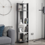 Bibliotecă Abis Narrow, Diverse culori, 44x27x165 cm - Antracit - Alb | SKU: 935CMN1155 | Bibliotecă Abis Narrow, 44x27x165 cm, varianta Antracit - Alb, produs pentru amenajarea locuinței, disponibil online în România la CasaMob