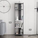 Bibliotecă Abis Narrow, Diverse culori, 44x27x165 cm - Antracit - Alb | SKU: 935CMN1155 | Bibliotecă Abis Narrow, 44x27x165 cm, varianta Antracit - Alb, produs pentru amenajarea locuinței, disponibil online în România la CasaMob