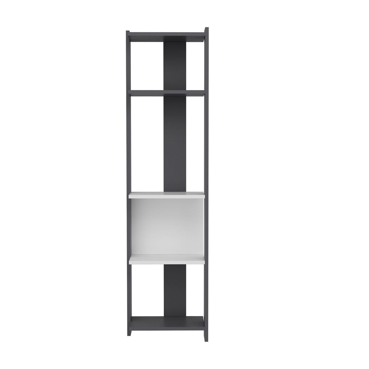Bibliotecă Abis Narrow, Diverse culori, 44x27x165 cm - Antracit - Alb | SKU: 935CMN1155 | Bibliotecă Abis Narrow, 44x27x165 cm, varianta Antracit - Alb, produs pentru amenajarea locuinței, disponibil online în România la CasaMob