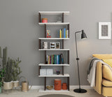 Bibliotecă Bates, Diverse culori, 60x20x160 cm - Alb - Gri închis | SKU: 935CMN1174 | Bibliotecă Bates, 60x20x160 cm, varianta Alb - Gri închis, produs pentru amenajarea locuinței, disponibil online în România la CasaMob