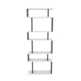 Bibliotecă Bates, Diverse culori, 60x20x160 cm - Alb - Antracit | SKU: 935CMN1175 | Bibliotecă Bates, 60x20x160 cm, varianta Alb - Antracit, produs pentru amenajarea locuinței, disponibil online în România la CasaMob