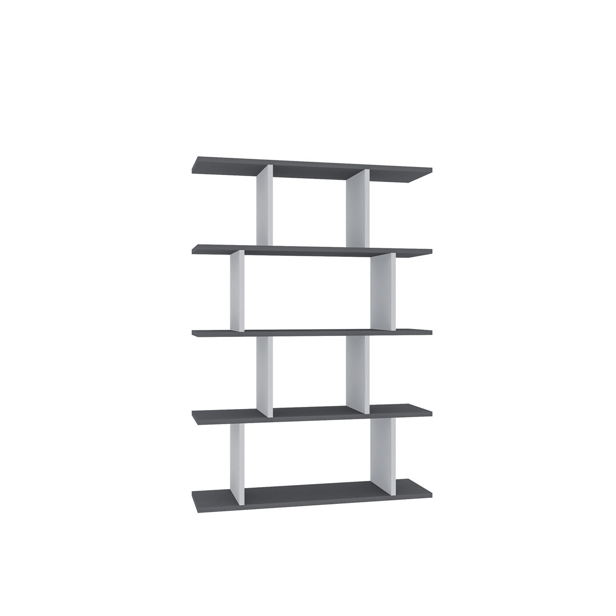 Bibliotecă Harmon, Diverse culori, 90x25x127 cm - Antracit - Alb | SKU: 935CMN1192 | Bibliotecă Harmon, 90x25x127 cm, varianta Antracit - Alb, produs pentru amenajarea locuinței, disponibil online în România la CasaMob