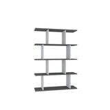 Bibliotecă Harmon, Diverse culori, 90x25x127 cm - Antracit - Alb | SKU: 935CMN1192 | Bibliotecă Harmon, 90x25x127 cm, varianta Antracit - Alb, produs pentru amenajarea locuinței, disponibil online în România la CasaMob