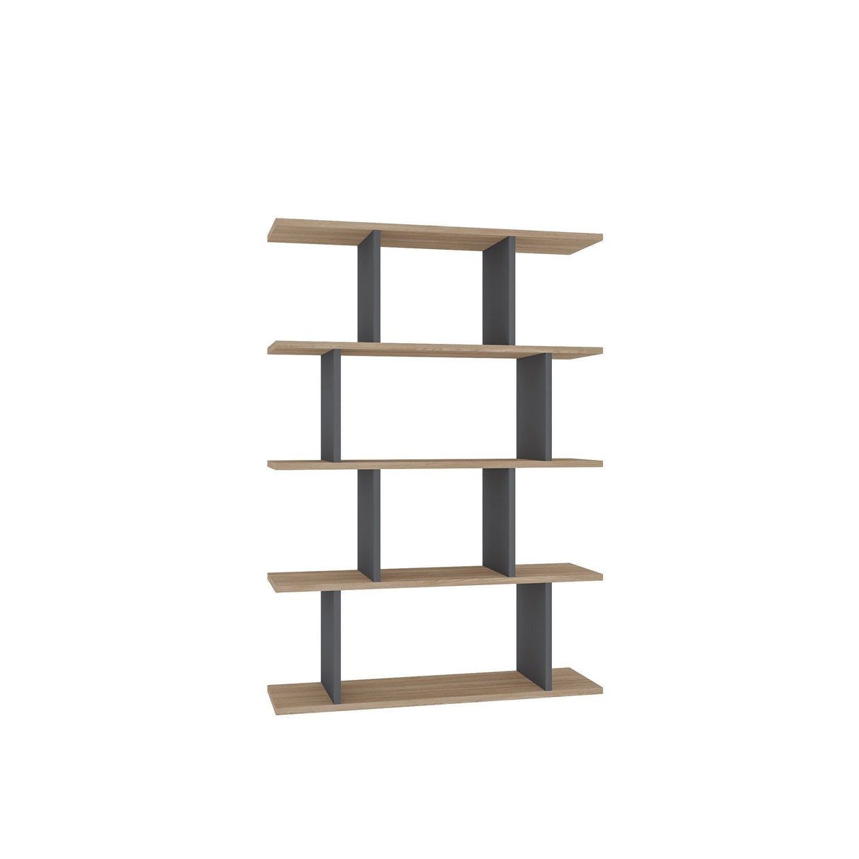Bibliotecă Harmon, Diverse culori, 90x25x127 cm - Stejar - Antracit | SKU: 935CMN1194 | Bibliotecă Harmon, 90x25x127 cm, varianta Stejar - Antracit, produs pentru amenajarea locuinței, disponibil online în România la CasaMob