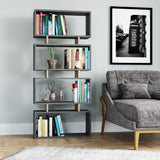 Bibliotecă Langdon, Diverse culori, Diverse dimensiuni - Antracit - Stejar - 73x25x161 cm | SKU: 935CMN1217 | Bibliotecă Langdon, varianta Antracit - Stejar - 73x25x161 cm, produs pentru amenajarea locuinței, disponibil online în România la CasaMob