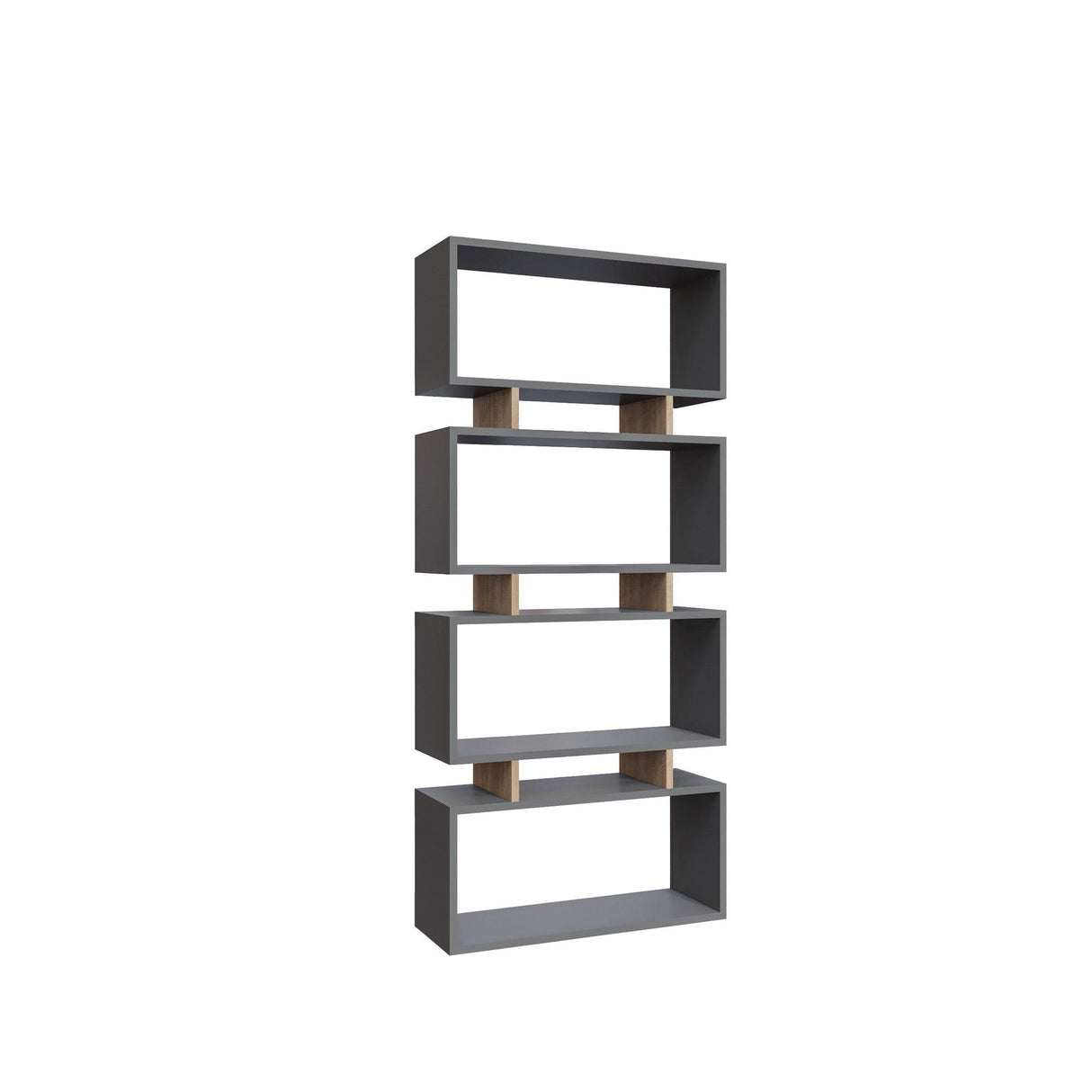 Bibliotecă Langdon, Diverse culori, Diverse dimensiuni - Antracit - Stejar - 73x25x161 cm | SKU: 935CMN1217 | Bibliotecă Langdon, varianta Antracit - Stejar - 73x25x161 cm, produs pentru amenajarea locuinței, disponibil online în România la CasaMob