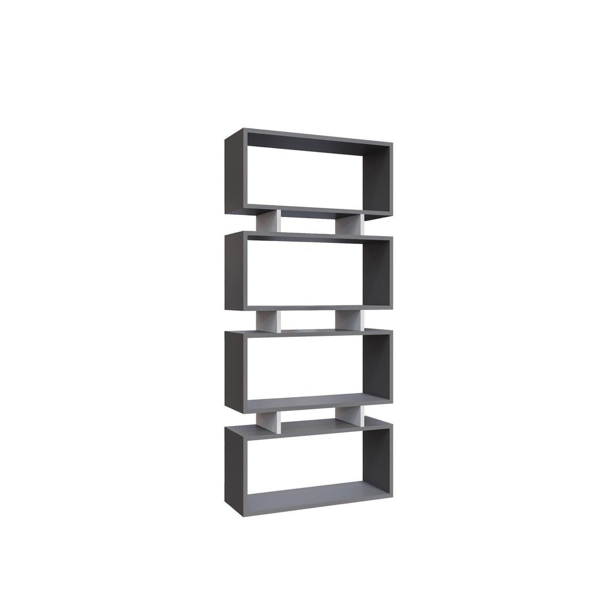 Bibliotecă Langdon, Diverse culori, Diverse dimensiuni - Antracit - Alb - 73x25x161 cm | SKU: 935CMN1216 | Bibliotecă Langdon, varianta Antracit - Alb - 73x25x161 cm, produs pentru amenajarea locuinței, disponibil online în România la CasaMob