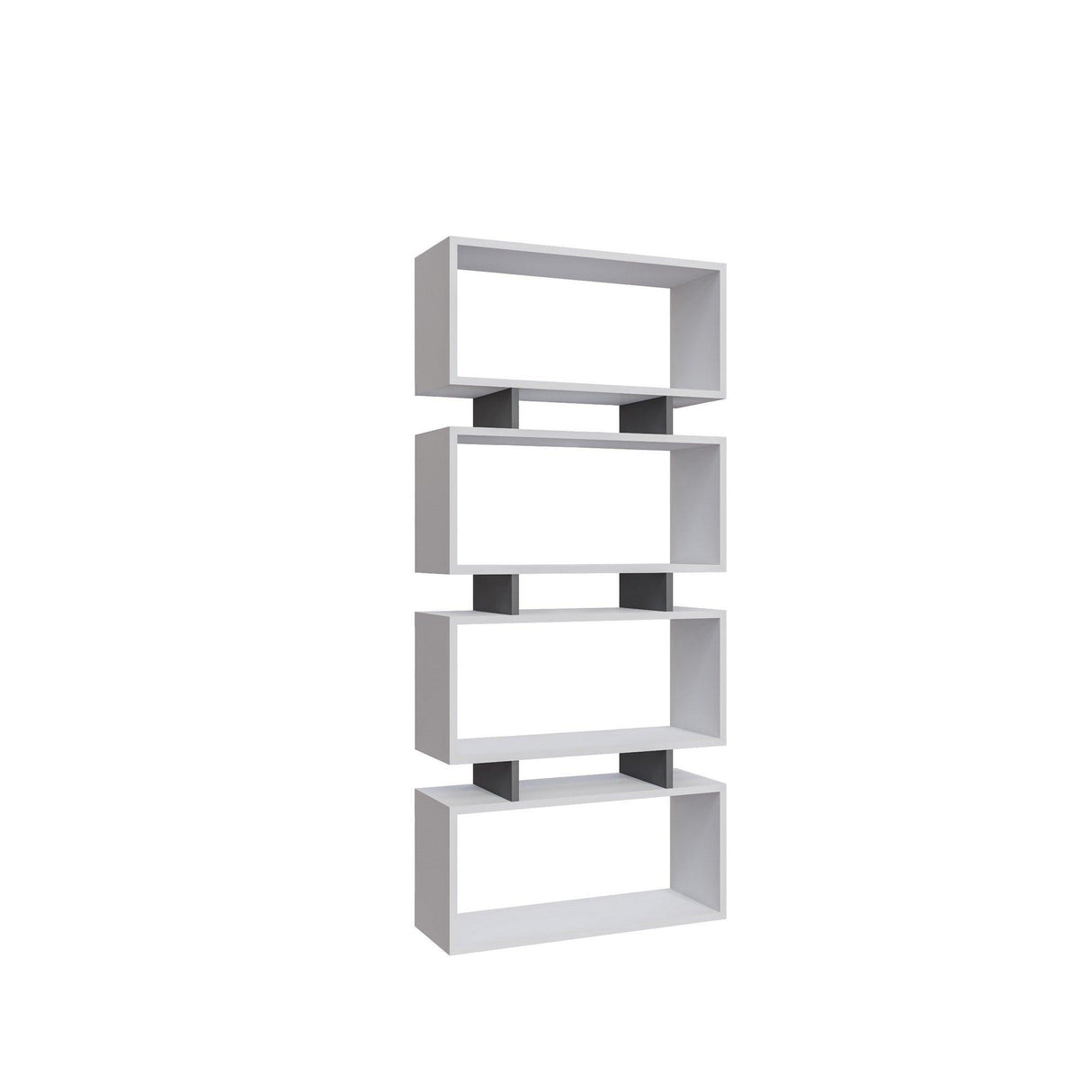 Bibliotecă Langdon, Diverse culori, Diverse dimensiuni - Antracit - Alb - 73x25x161 cm | SKU: 935CMN1216 | Bibliotecă Langdon, varianta Antracit - Alb - 73x25x161 cm, produs pentru amenajarea locuinței, disponibil online în România la CasaMob