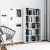 Alb - Antracit | SKU: 935CMN1228 | Bibliotecă Sanborn, 90x25x164 cm, varianta Alb - Antracit, produs pentru amenajarea locuinței, disponibil online în România la CasaMob