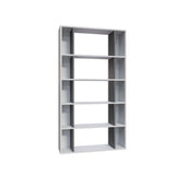Bibliotecă Sanborn, Diverse culori, 90x25x164 cm - Alb - Antracit | SKU: 935CMN1228 | Bibliotecă Sanborn, 90x25x164 cm, varianta Alb - Antracit, produs pentru amenajarea locuinței, disponibil online în România la CasaMob