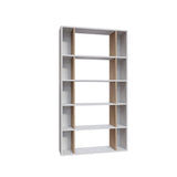 Bibliotecă Sanborn, Diverse culori, 90x25x164 cm - Alb - Stejar | SKU: 935CMN1229 | Bibliotecă Sanborn, 90x25x164 cm, varianta Alb - Stejar, produs pentru amenajarea locuinței, disponibil online în România la CasaMob