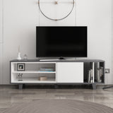 Comodă TV Rosmar, Alb - Antracit, 160x35x49 cm