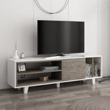 Comodă TV Rosmar, Alb - Wenge, 160x35x49 cm