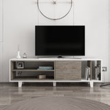 Comodă TV Rosmar, Alb - Wenge, 160x35x49 cm