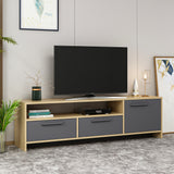 Comodă TV Tyson, Stejar - Antracit, 160x36x46 cm