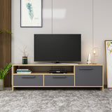 Comodă TV Tyson, Stejar - Antracit, 160x36x46 cm