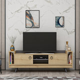 Comodă TV Tyler, Stejar - Antracit, 160x36x54 cm