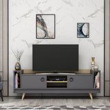 Comodă TV Tyler, Stejar - Antracit, 160x36x54 cm