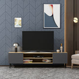 Comodă TV Bloom, Stejar - Antracit, 160x37x47 cm
