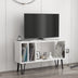 Alb - Gri închis - 90x25x53 cm | SKU: 935CMN1419 | Comodă TV Arven, varianta Alb - Gri închis - 90x25x53 cm, produs pentru amenajarea locuinței, disponibil online în România la CasaMob