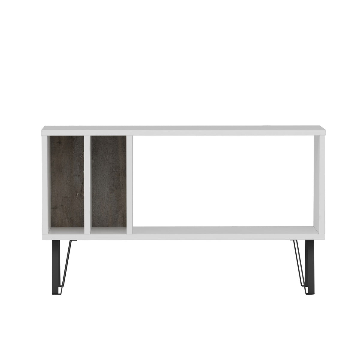 Comodă TV Arven, Diverse culori, Diverse dimensiuni - Alb - Gri închis - 90x25x53 cm | SKU: 935CMN1419 | Comodă TV Arven, varianta Alb - Gri închis - 90x25x53 cm, produs pentru amenajarea locuinței, disponibil online în România la CasaMob