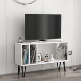 Comodă TV Arven, Diverse culori, Diverse dimensiuni - Alb - Antracit - 90x25x53 cm | SKU: 935CMN1416 | Comodă TV Arven, varianta Alb - Antracit - 90x25x53 cm, produs pentru amenajarea locuinței, disponibil online în România la CasaMob