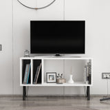 Comodă TV Arven, Diverse culori, Diverse dimensiuni - Alb - Antracit - 90x25x53 cm | SKU: 935CMN1416 | Comodă TV Arven, varianta Alb - Antracit - 90x25x53 cm, produs pentru amenajarea locuinței, disponibil online în România la CasaMob