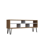 Comodă TV Ebuda, Diverse culori, 120x25x47 cm - Stejar - Alb | SKU: 935CMN1429 | Comodă TV Ebuda, 120x25x47 cm, varianta Stejar - Alb, produs pentru amenajarea locuinței, disponibil online în România la CasaMob