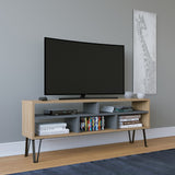 Comodă TV Ebuda, Diverse culori, 120x25x47 cm - Stejar - Antracit | SKU: 935CMN1431 | Comodă TV Ebuda, 120x25x47 cm, varianta Stejar - Antracit, produs pentru amenajarea locuinței, disponibil online în România la CasaMob