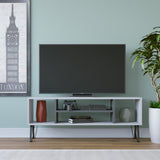 Comodă TV Garvin, Diverse culori, 120x25x47 cm - Alb - Antracit | SKU: 935CMN1437 | Comodă TV Garvin, 120x25x47 cm, varianta Alb - Antracit, produs pentru amenajarea locuinței, disponibil online în România la CasaMob