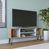 Comodă TV Garvin, Diverse culori, 120x25x47 cm - Stejar - Alb | SKU: 935CMN1438 | Comodă TV Garvin, 120x25x47 cm, varianta Stejar - Alb, produs pentru amenajarea locuinței, disponibil online în România la CasaMob
