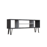 Comodă TV Garvin, Diverse culori, 120x25x47 cm - Antracit - Alb | SKU: 935CMN1441 | Comodă TV Garvin, 120x25x47 cm, varianta Antracit - Alb, produs pentru amenajarea locuinței, disponibil online în România la CasaMob